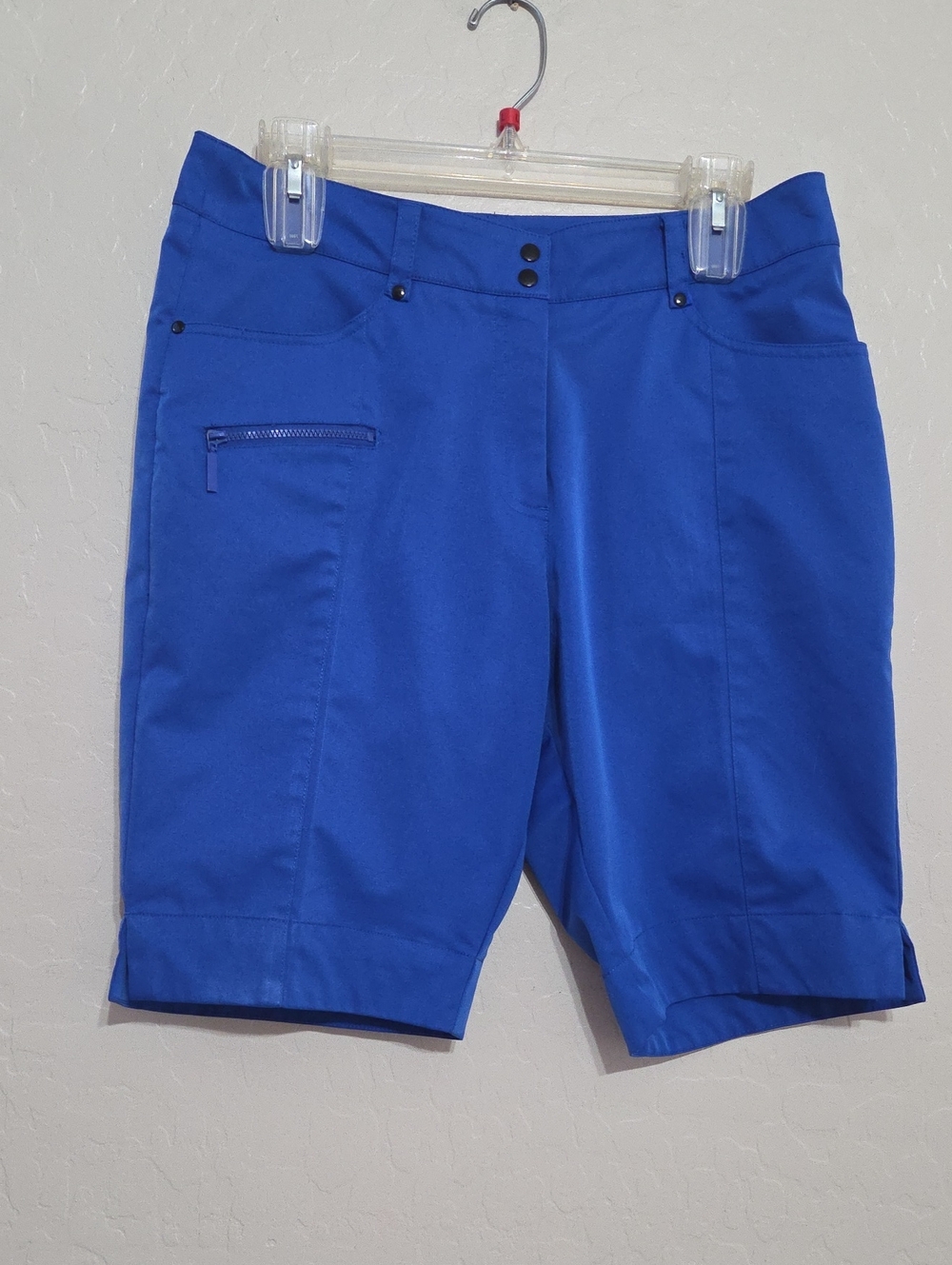 GG Blue Classic Mid-Length Bermuda Shorts in Royal Blue